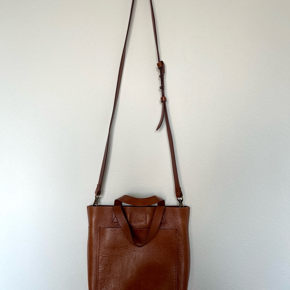 Madewell The Transport Crossbody Brown Tote English Saddle Leather